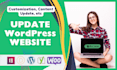 update your wordpress site for new changes, content changes