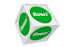 make elegant spinning 3d cube with any logo or image