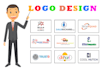 do 3 modern minimalist logo designs for business