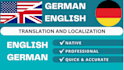 translate german to english and english to german