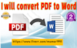 convert PDF to word