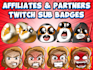 create subscribers badges for twitch, youtbe, kick, tictoc