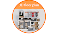 provide high quality 3d floor plan fully furnished
