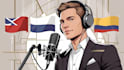 record a voiceover in english, polish, ukrainian, or russian