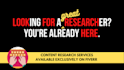 do research for your book, blog and video