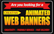 creative animated web banners GIF or video format