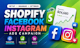 setup shopify facebook ads campaign, fb advertising meta ad manager shopify ads
