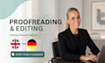 proofread and edit english and german texts professionally