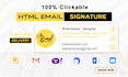 design clickable HTML email signature