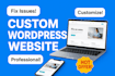 customize, fix issues, and develop a modern, responsive wordpress website