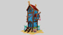 make a 3d stylized house for your game