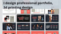 design portfolio website, portfolio, cv design, 3d printing