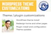 develop or customize a wordpress theme
