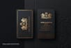 design luxury minimalist business card with gold foil