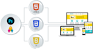convert psd to html, figma to html, xd to html with responsive layout