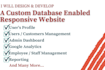 develop a custom website with database