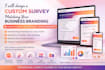 design a responsive survey matching your business branding