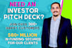 design a professional pitch deck presentation for investors