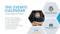 customize the events calendar in wordpress