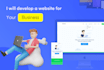 do custom website development with frontend backend full stack developer