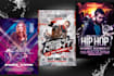 do party, club, hip hop, concert, boxing, motion event flyer