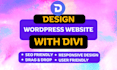 do divi website design or divi landing page