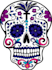 sugar skull, tshirt design or skull tattoo by illustration