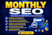 do monthly SEO service, on page, authority backlinks, aeo, GEO, google ranking