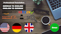 do professional german to english and vice versa