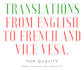 translate any document from French to English and vice versa