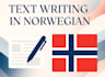 write text content in norwegian