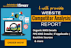 perform competitor analysis and provide detail reports