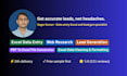 do excel  data entry, web research, lead generation, excel data cleaning