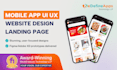 create mobile app design, website design, landing page