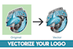 vectorize logo , convert image to vector, vector tracing
