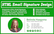 create clickable HTML email signature