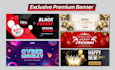 do custom black friday, cyber monday and new year sale banners