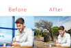 do any smart photo edit watermark background change