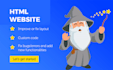 be your web developer and code HTML CSS website