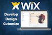 develop a professional and responsive wix website