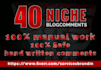 create 40 niche blog comments