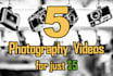 make all 5 photography logo intro video