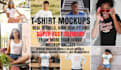 do 200 realistic tshirt mockups mock up