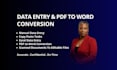 do accurate data entry and PDF to word conversion