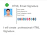 create professional HTML Email Signature