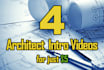 create all 4 architect construction logo intro video