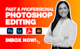 do any kind of photoshop editing and retouching quickly