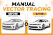 vectorize, redraw or convert logo to vector in illustrator