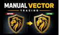 manually vector trace and recreate your logo professionally