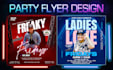 design party flyer, club flyer, event flyer or motion flyer